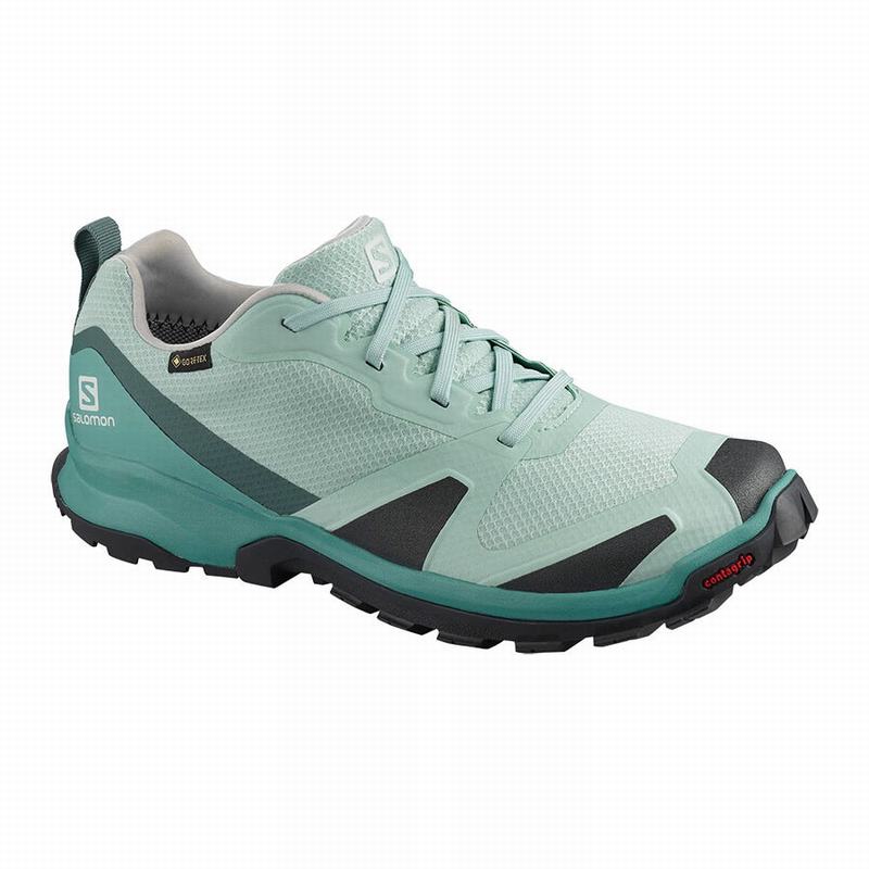 Salomon Israel XA COLLIDER GTX W - Womens Trail Running Shoes - Turquoise (AODW-96304)